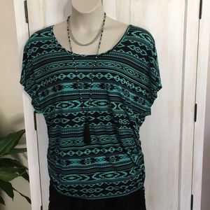 Aztec print Tie back Top